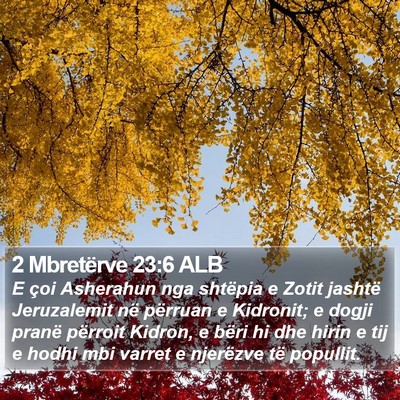 2 Mbretërve 23:6 ALB Bible Verse Image