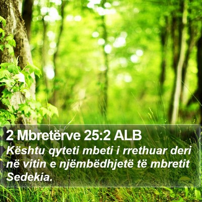 2 Mbretërve 25:2 ALB Bible Verse Image