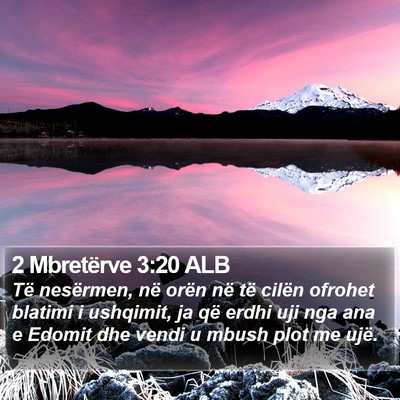 2 Mbretërve 3:20 ALB Bible Verse Image
