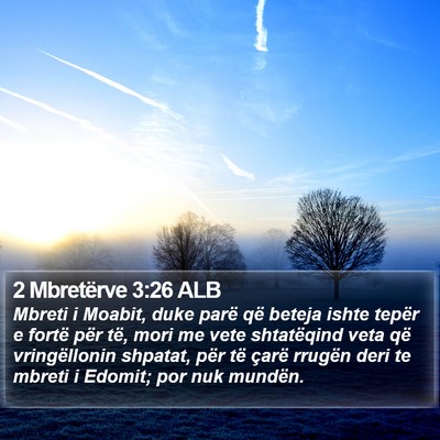 2 Mbretërve 3:26 ALB Bible Verse Image