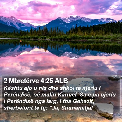 2 Mbretërve 4:25 ALB Bible Verse Image