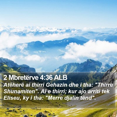 2 Mbretërve 4:36 ALB Bible Verse Image