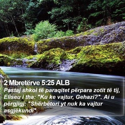 2 Mbretërve 5:25 ALB Bible Verse Image