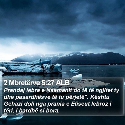 2 Mbretërve 5:27 ALB Bible Verse Image