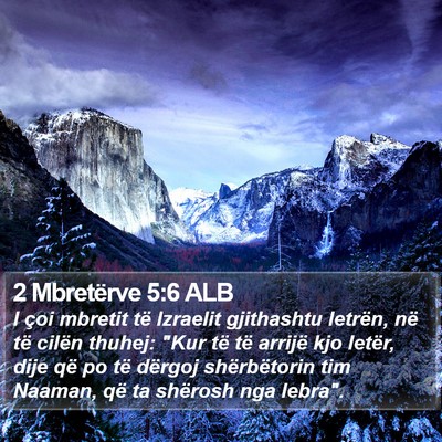2 Mbretërve 5:6 ALB Bible Verse Image