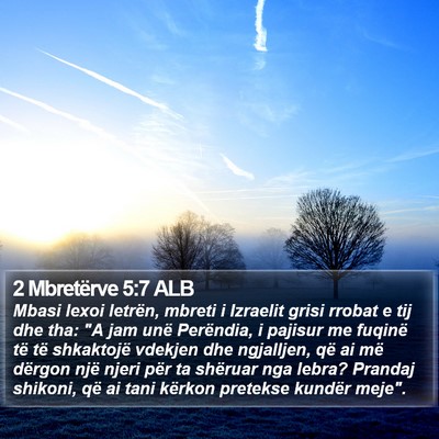 2 Mbretërve 5:7 ALB Bible Verse Image