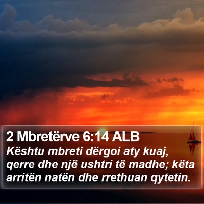 2 Mbretërve 6:14 ALB Bible Verse Image