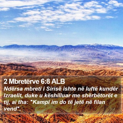 2 Mbretërve 6:8 ALB Bible Verse Image