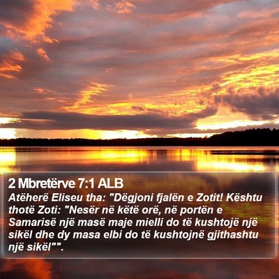 2 Mbretërve 7:1 ALB Bible Verse Image