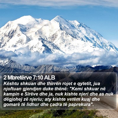 2 Mbretërve 7:10 ALB Bible Verse Image