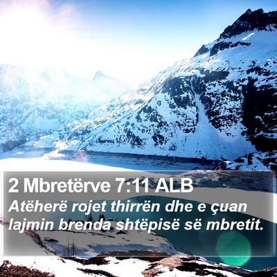 2 Mbretërve 7:11 ALB Bible Verse Image