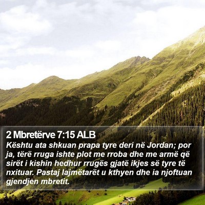 2 Mbretërve 7:15 ALB Bible Verse Image