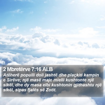 2 Mbretërve 7:16 ALB Bible Verse Image