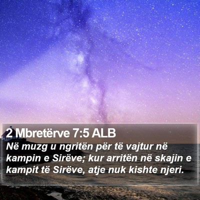 2 Mbretërve 7:5 ALB Bible Verse Image