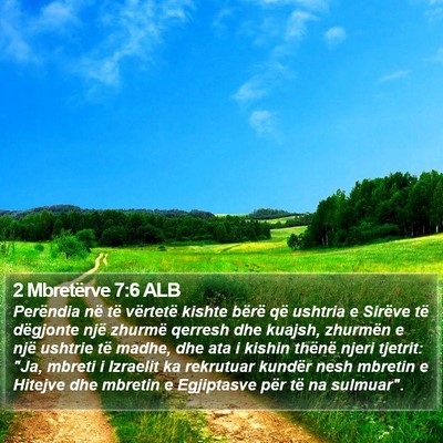 2 Mbretërve 7:6 ALB Bible Verse Image
