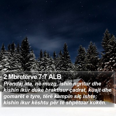 2 Mbretërve 7:7 ALB Bible Verse Image