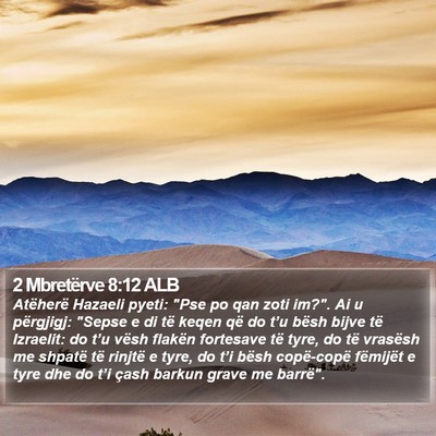 2 Mbretërve 8:12 ALB Bible Verse Image