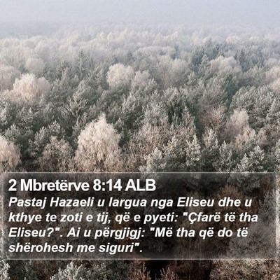 2 Mbretërve 8:14 ALB Bible Verse Image