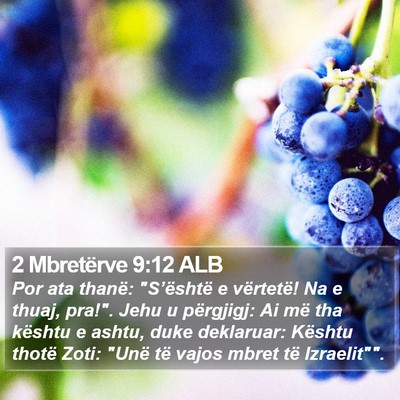 2 Mbretërve 9:12 ALB Bible Verse Image