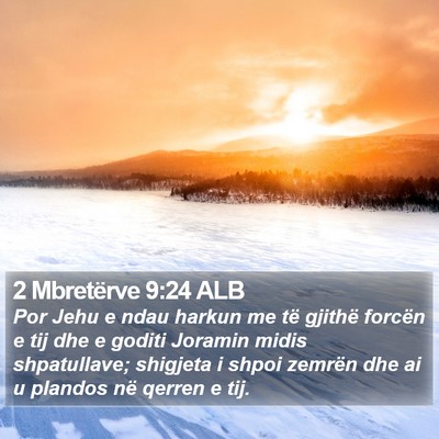 2 Mbretërve 9:24 ALB Bible Verse Image