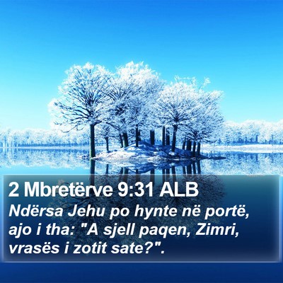 2 Mbretërve 9:31 ALB Bible Verse Image