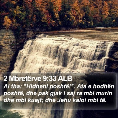 2 Mbretërve 9:33 ALB Bible Verse Image