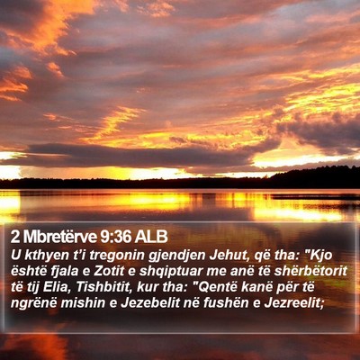 2 Mbretërve 9:36 ALB Bible Verse Image