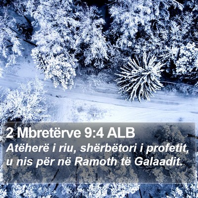 2 Mbretërve 9:4 ALB Bible Verse Image