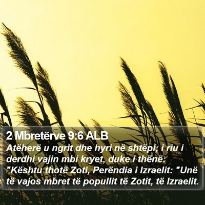 2 Mbretërve 9:6 ALB Bible Verse Image