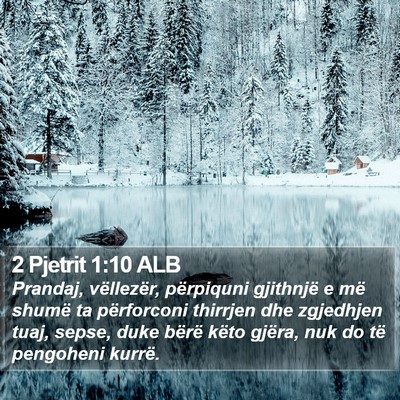 2 Pjetrit 1:10 ALB Bible Verse Image