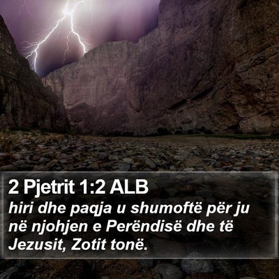 2 Pjetrit 1:2 ALB Bible Verse Image