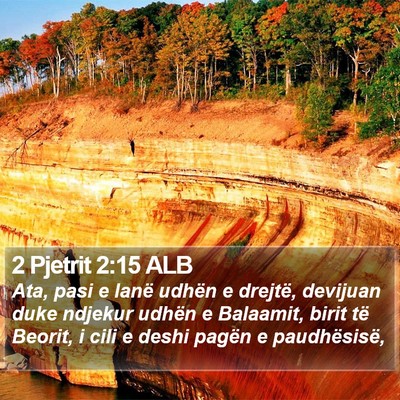 2 Pjetrit 2:15 ALB Bible Verse Image