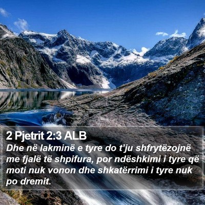 2 Pjetrit 2:3 ALB Bible Verse Image