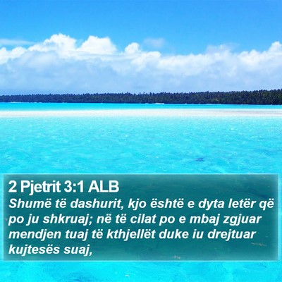 2 Pjetrit 3:1 ALB Bible Verse Image