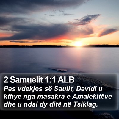 2 Samuelit 1:1 ALB Bible Verse Image