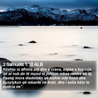 2 Samuelit 1:10 ALB Bible Verse Image