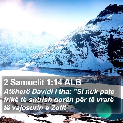 2 Samuelit 1:14 ALB Bible Verse Image