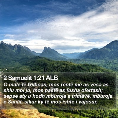 2 Samuelit 1:21 ALB Bible Verse Image