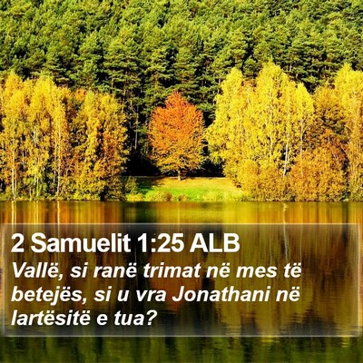 2 Samuelit 1:25 ALB Bible Verse Image