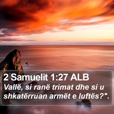 2 Samuelit 1:27 ALB Bible Verse Image