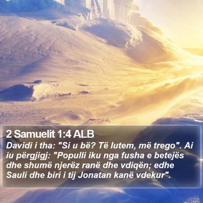 2 Samuelit 1:4 ALB Bible Verse Image