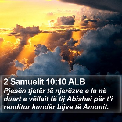 2 Samuelit 10:10 ALB Bible Verse Image