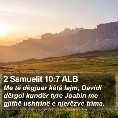 2 Samuelit 10:7 ALB Bible Verse Image