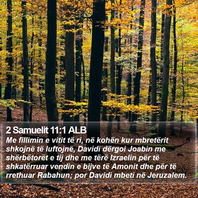 2 Samuelit 11:1 ALB Bible Verse Image