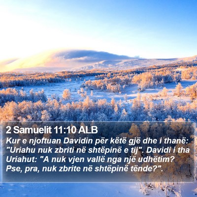 2 Samuelit 11:10 ALB Bible Verse Image