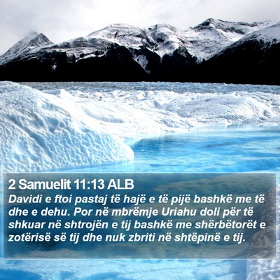2 Samuelit 11:13 ALB Bible Verse Image