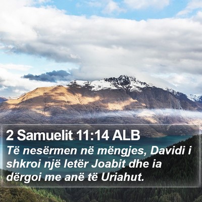 2 Samuelit 11:14 ALB Bible Verse Image