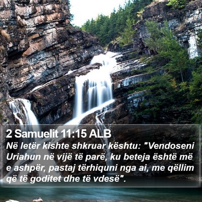 2 Samuelit 11:15 ALB Bible Verse Image