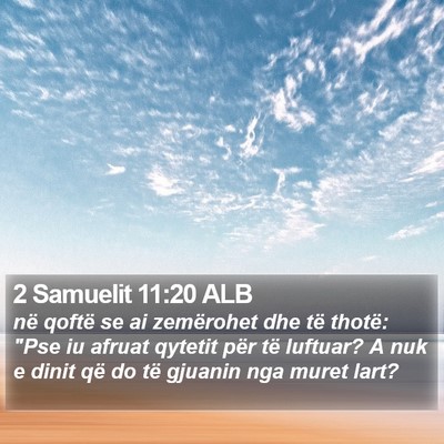 2 Samuelit 11:20 ALB Bible Verse Image