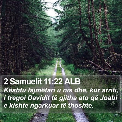 2 Samuelit 11:22 ALB Bible Verse Image